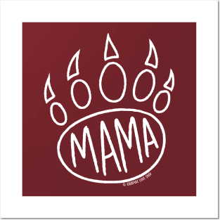 Mama Bear Print, Whtie © GraphicLoveShop Posters and Art